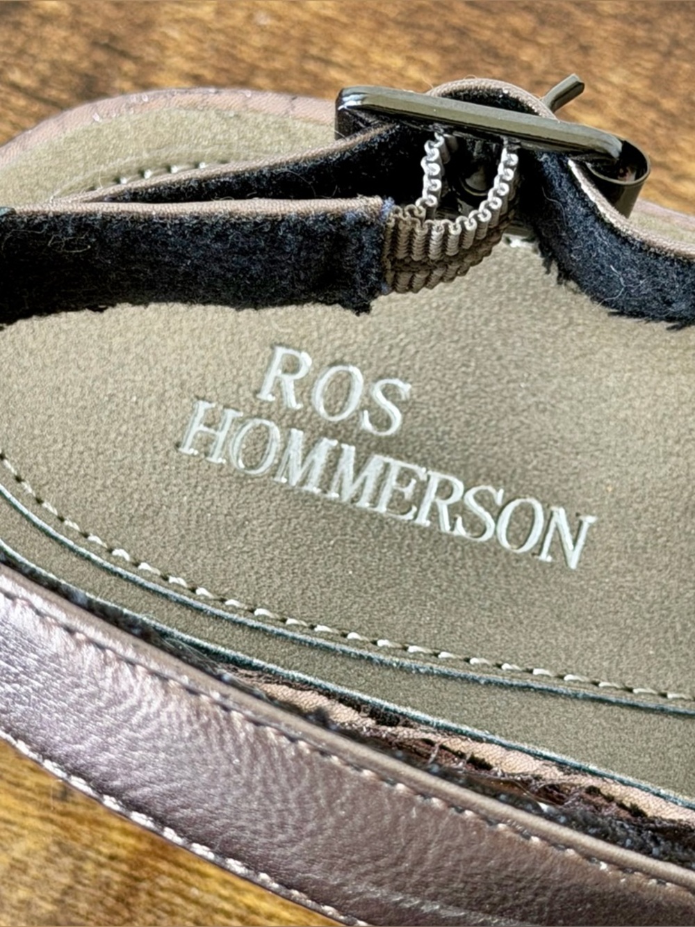 Ros Hommerson Vacay Slingback Heeled Shoes Womens Leather Strappy Sandals Sz 10 - Picture 7 of 10